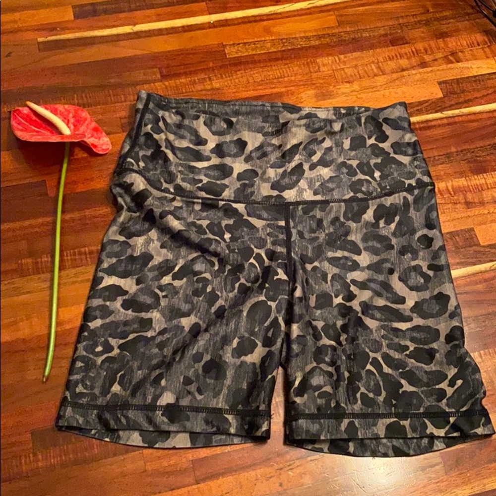 Women's High Waist Print Workout Yoga Shorts